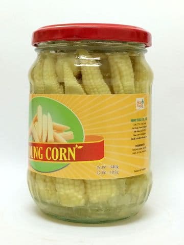 Canned  Baby Corn in Glass Jar